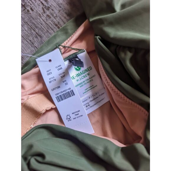 J. CREW RE-IMAGINED Ruched Square Neck One Piece Swimsuit - Picture 5 of 5